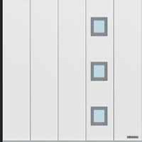Hormann Side sliding sectional garage doors L-ribbed Style 461 with glazing